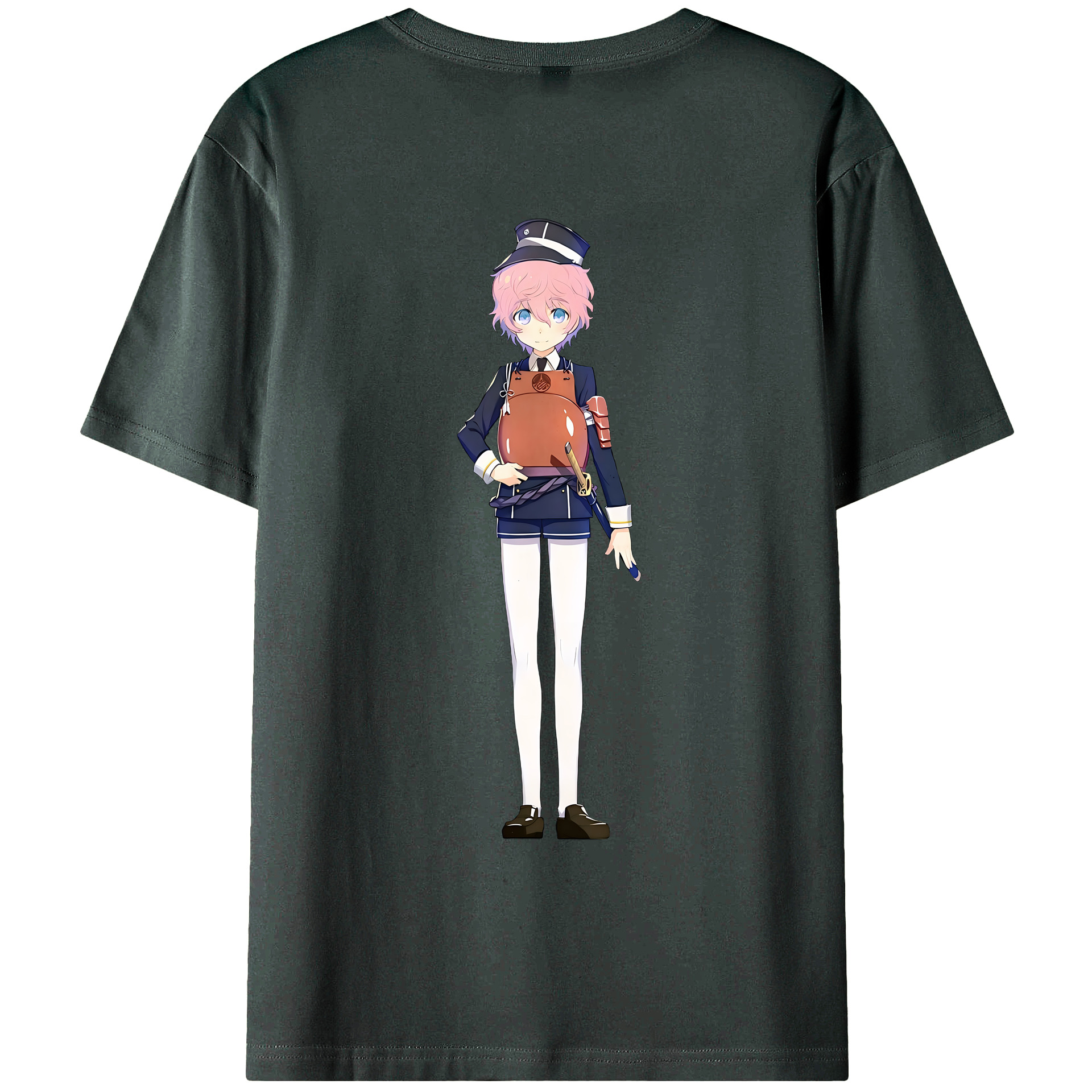（画像用） 刀剣乱舞 Touken Ranbu 綿100％ メンズ半袖Tシャツ（バックプリント） 通気性